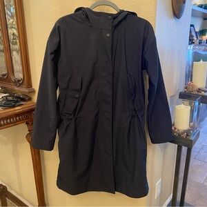 EVERLANE Women Black The City Anorak Hooded Rain Coat Size Small